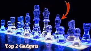 Floating Chess from Wood and Epoxy Resin with LED | 2 Amazing Gadgets 2023 | Glowing Chess