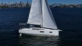 Beneteau Oceanis 34.1 Sailing on Sydney Harbour. 'Bleu' is now for sale with Flagstaff Marine