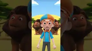 Blippi's Learns About Lions | Learn Animals Facts 🦁 #blippi #animals #learning #shorts