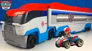 PAW PATROLLER WITH RYDER & ATV MARSHALL & FIRE TRUCK CHASE & POLICE CAR AND  ZUMA SKY EVEREST ROCKY