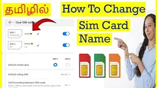 How to Change Sim Card Name in Android Mobile Tamil | VividTech