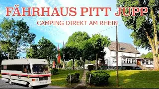 Deutschland mit Wohnmobil Campingplatz Fährhaus Pitt Jupp Restaurant Biergarten direkt am Rhein
