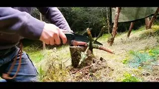 SOLO wild camp - semi permanent shelter