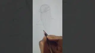 Beautiful girl pencil sketch drawing #popular #pencilart #drawing #music 