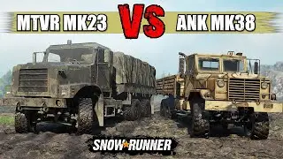 Snowrunner In Game VS Mod | ANK MK38 VS MTVR MK23 - U. S. Military Trucks duel
