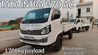 TATA INTRA V70 AC 80hp 4cylinder 1.7ton payload diesel engine pickup truck 9.8ft load body