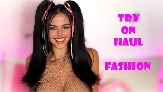 Try On Haul Lingerie | Transparent 4k See Through | Micro Bikini Shein review Sheer Mesh Clothing!
