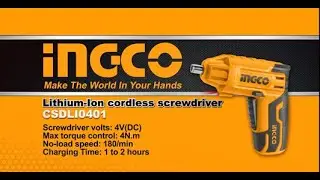 INGCO Cordless Screwdriver CSDLI0401