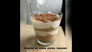 Vasito de avena y yogur estilo tiramis&uacute;