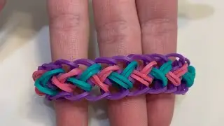 How to make mermaid braid rubber band bracelet (for beginners)