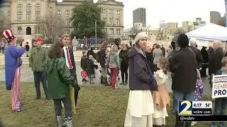 Hundreds of pro-life supporters rally outside the Georgia Capitol