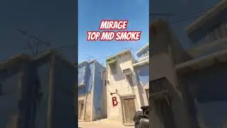 Mirage (CT side) - Top Mid Smoke  📝 #cs2 #cs2tutorial #cs2lineups