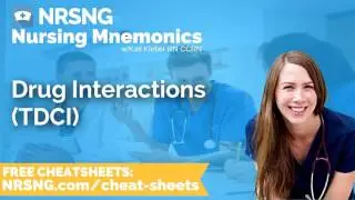 Drug Interactions TDCI Nursing Mnemonics, Nursing School Study Tips