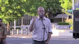 Dan Serres at 350 Eugene Bomb Train Vigil