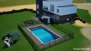 Hyde Pool and Landscaping Design by Radiant Builders with 3D Swimming Pool Design Software