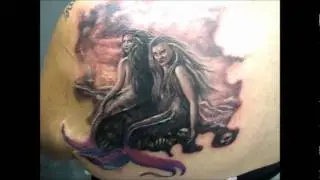 45.- devil mermaids tattoo by marvel xavier tattoos