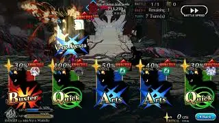 [FGO NA] Goetia Memorial Fight Angra Mainyu Solo (with a debuffer frontline)