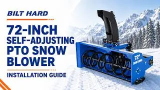 BILT HARD 72'' Tractor 3 Point PTO Snow Blower Assembly Video
