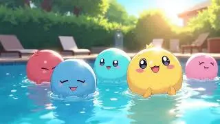 Baby Dog And Baby Playing in the swimming pool #trend #viral #anime #animals #cartoon