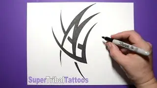 How to Draw a Simple Tribal Tattoo Design with Breaks