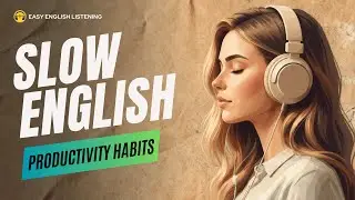 Easy English Listening | Long Shadowing Practice &ndash; Productivity Habits