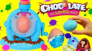 NEW - COLORED Chocolate Egg Surprise Maker DIY Kinder Eggs Learn Colors With Melting Chocolate