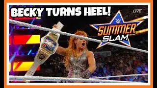 BECKY LYNCH TURNS HEEL ON CHARLOTTE FLAIR reaction | WWE Summerslam 2018