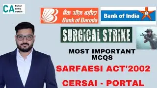 SARFAESI | BOI and BOB exam 2022 |  Imp MCQ - Professional Knowledge |
