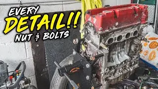 PREPPING THE K20 FOR PAINT + NUT AND BOLT RESTORATION!!