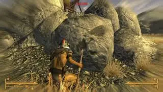 Fallout New Vegas - Tribal Hunting Spear Stealth build vs Quarry Junction Deathclaws [Very Hard]