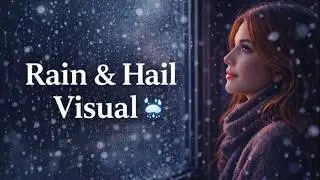 Rain & Hail Ambience | Calming Raindrops for Sleep & Focus (1 Hour)