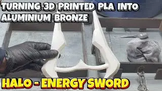 Turning 3D Print into Aluminium Bronze - Sand Casting an Energy Sword from Halo - Let's Cook!