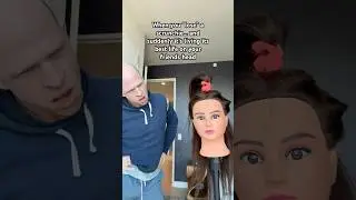 DID SHE STEAL MY SCRUNCHIE? 💁&zwj;♀️ #hairstyle #shorts #youtubeshorts #trending #bald