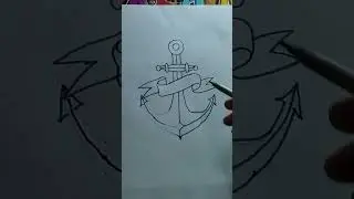 How To Draw An Anchor I #short #shortvideo #viral #trending #shortsfeed #ytshorts #india&nbsp;#shorts