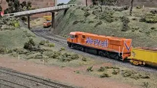 S Scale Trains West Australian Running with HO WAGR Freight