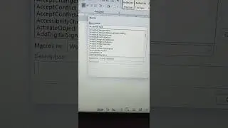 Word shortcut keys alt f8