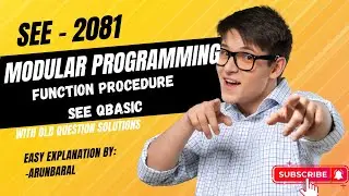 QBASIC Function Procedure || SEE  || Class 10 computer Science