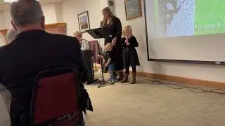 Megan & Miss Addison singing, accompanied by Jeri Anderson