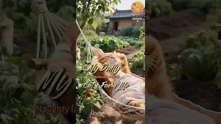🐱 Fat Cat Punches In for Work on the Farm 🚜😂 #cute #cuteanimal #cat #funny #pets #ai #cat story
