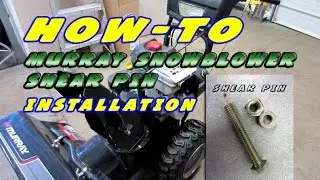 How To Replace Shear Pins On A Snowblower - video