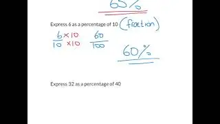 Express one quantity as a percentge of another
