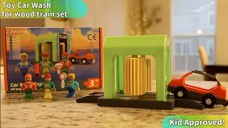 Railway Car Washer Accessory | Wooden Train Track Fun for Ages 3+