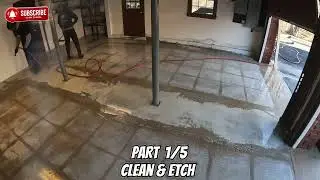 PART 1/5 Garage Floor Restoration: Clean & Etch
