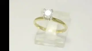 New Natural Diamond Solitaire Engagement Ring .53CT G Color 14K YG Rd Brilliant - 34688