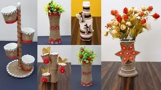 5 Most Beautiful Jute Craft Ideas!!! Home Decorating Ideas Handmade | DIY Flower Vase Making At Home
