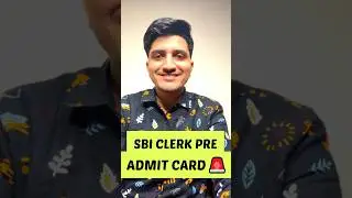 SBI CLERK ADMIT CARD 🚨  #sbiclerk #sbija #sbi #result #cutoff #score #ibps