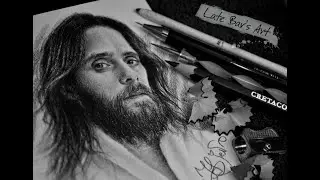Drawing Jared Leto (3) - pencil portrait [Timelapse] | Late Bar's Art (by Jane Negoda)