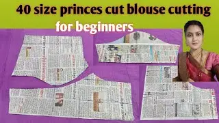 40 size Princess cut blouse cutting ✂️and stitching । Princess cut blouse cutting and stitching 💯