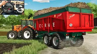 Farming Simulator 22 - RENAULT ATLES 936RZ Транспортировка НАВОЗА и вспашка