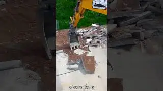 Concrete Mosaic 🫣 #cat #caterpillar #digger #excavator #bagger #shorts